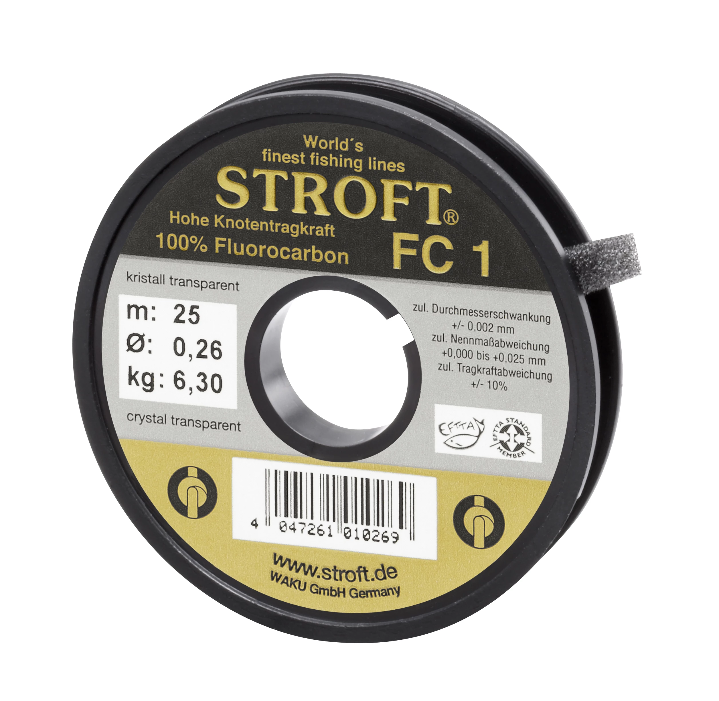Stroft FC1 Fluorocarbon 25m Clear 0,14mm 1,9kg