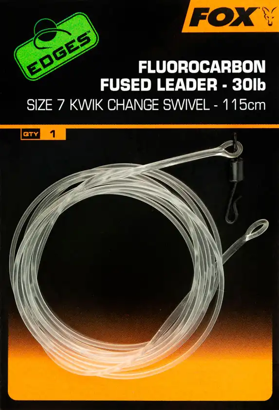FOX Carp EDGES Fluorocarbon Fused Leaders Kwik Change #7