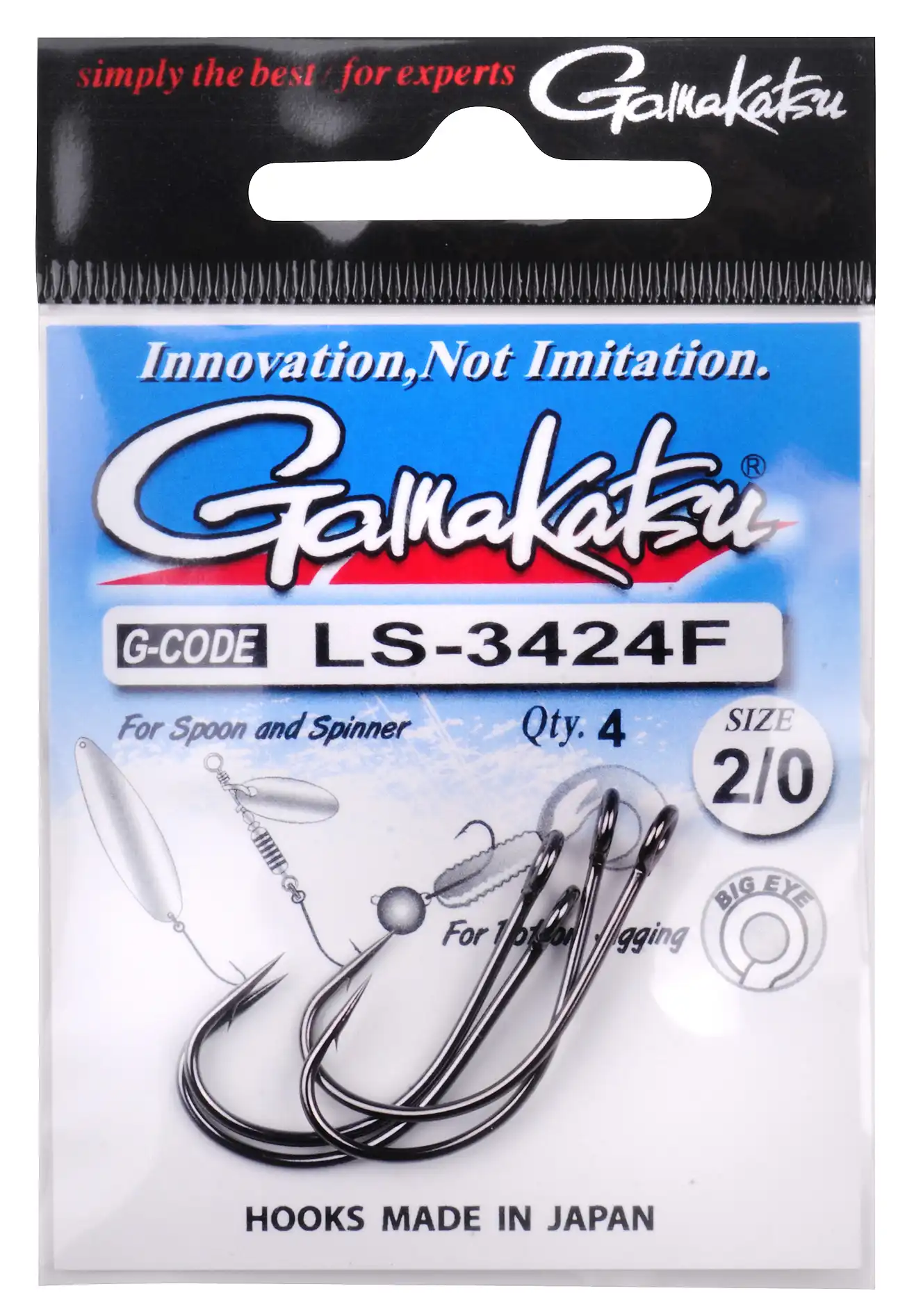 Gamakatsu LS-3424F New Label Hooks NS Black #8