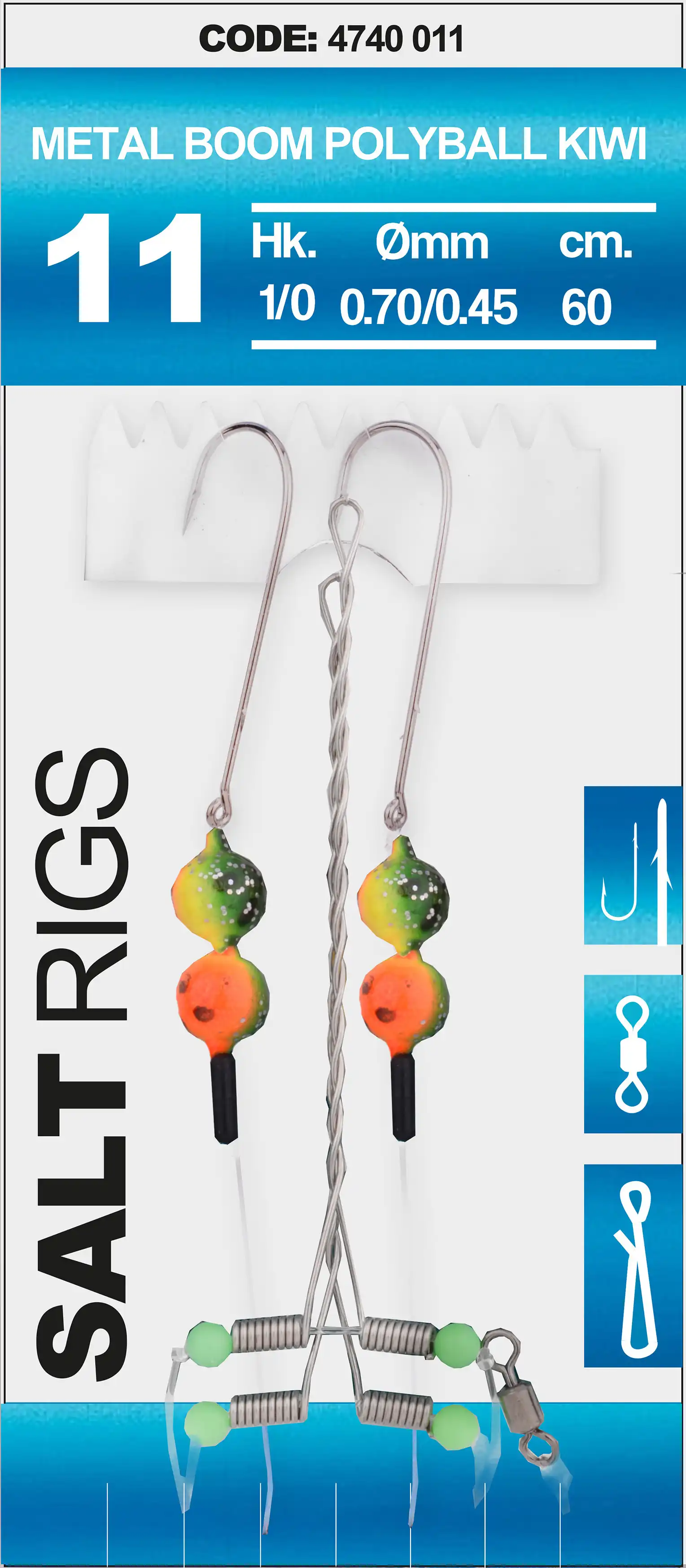 Spro 11 Salt Rig Metal Boom Polyball 2 Kiwi