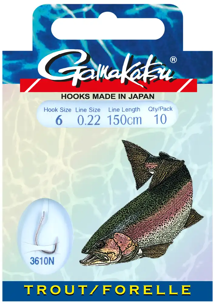 Gamakatsu Booklet Trout 3610N 150cm #6 0,22mm