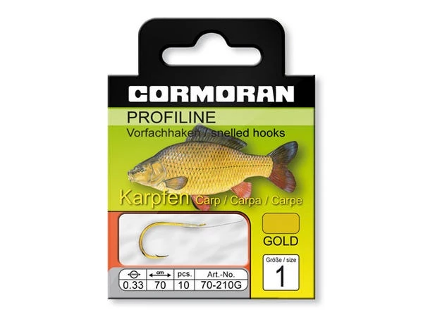 Cormoran Profiline Haken Karpfen Gold #8 70cm 0,23mm