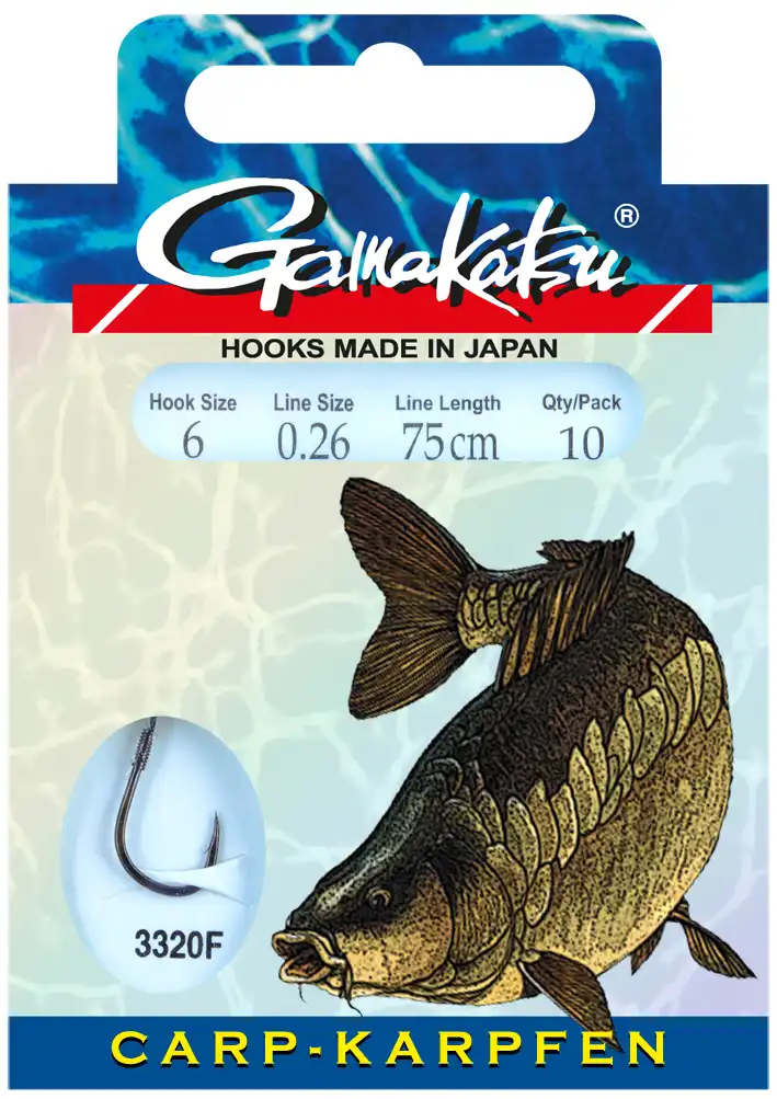 Gamakatsu Booklet Carp 3320F 75cm #8 0,24mm