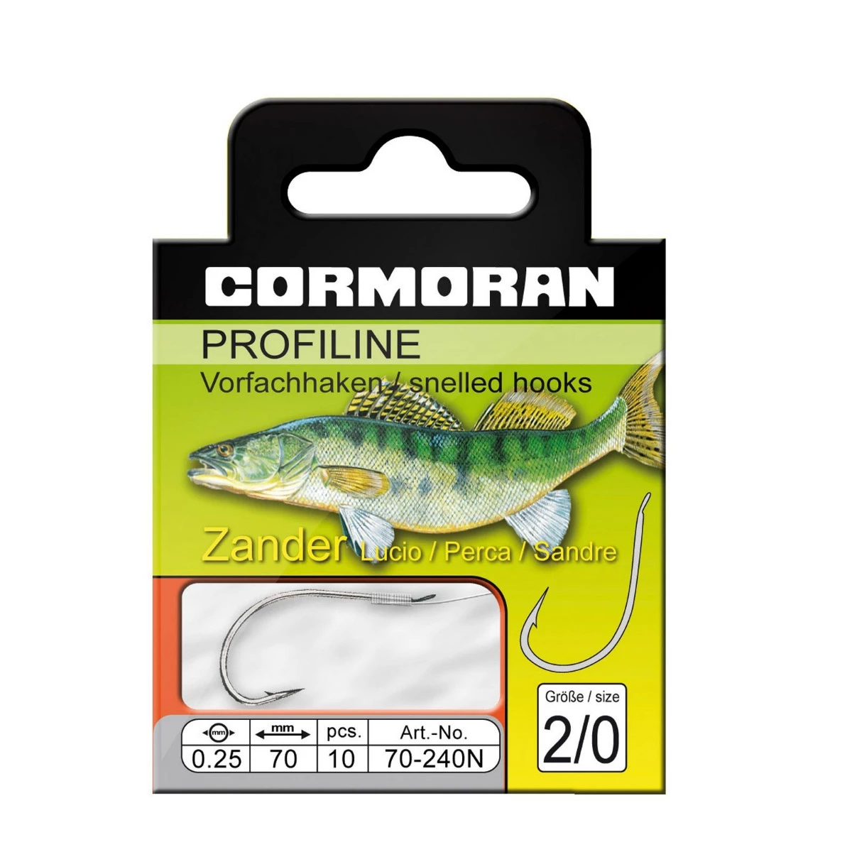 Cormoran Profiline Haken Zander Nickel #1/0 70cm 0,25mm