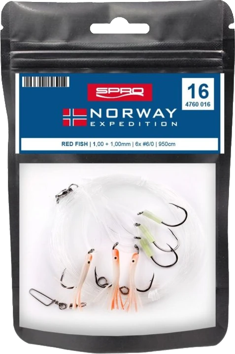 Spro Norway Expedition Rig 16 Red Fish Gr.6/0 950cm 1,0mm 6 9,5m
