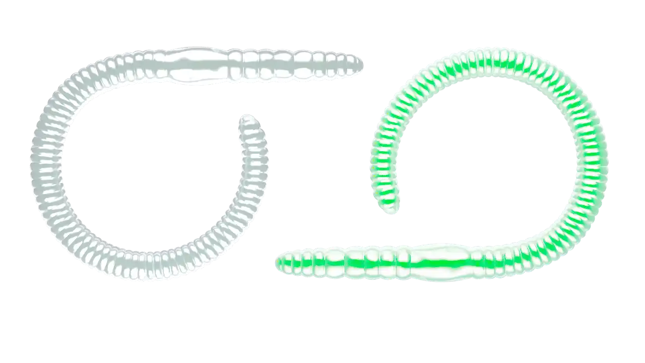 Libra Lures Flex Worm 95 Cheese 9,5cm 000 - glow uv green