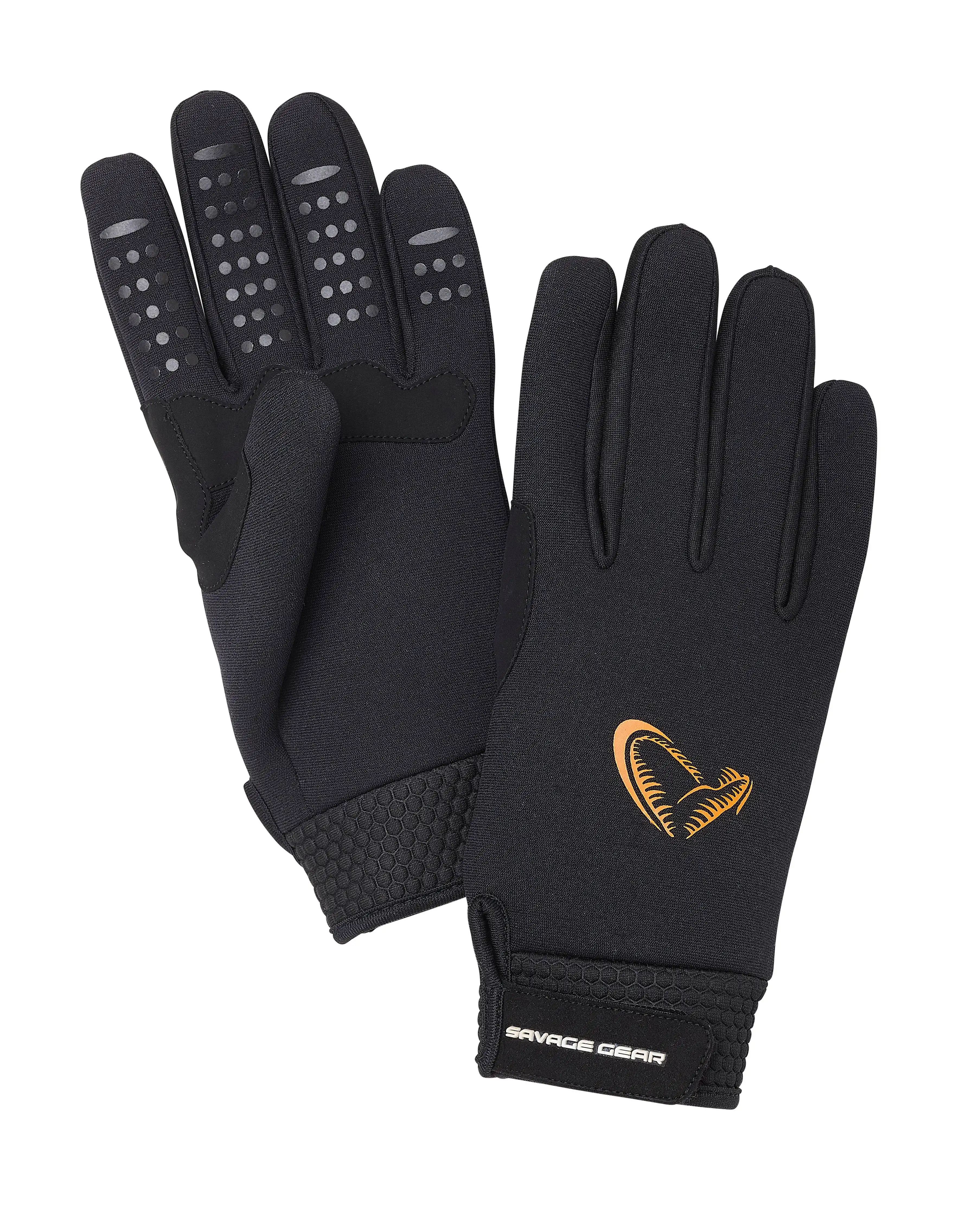 Savage Gear Neoprene Stretch Glove #L Black