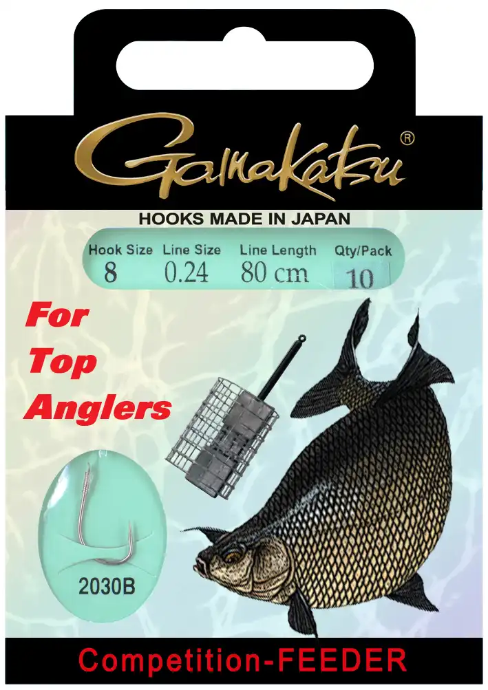 Gamakatsu Booklet Feeder Str 2030B 80cm #4 0,28mm