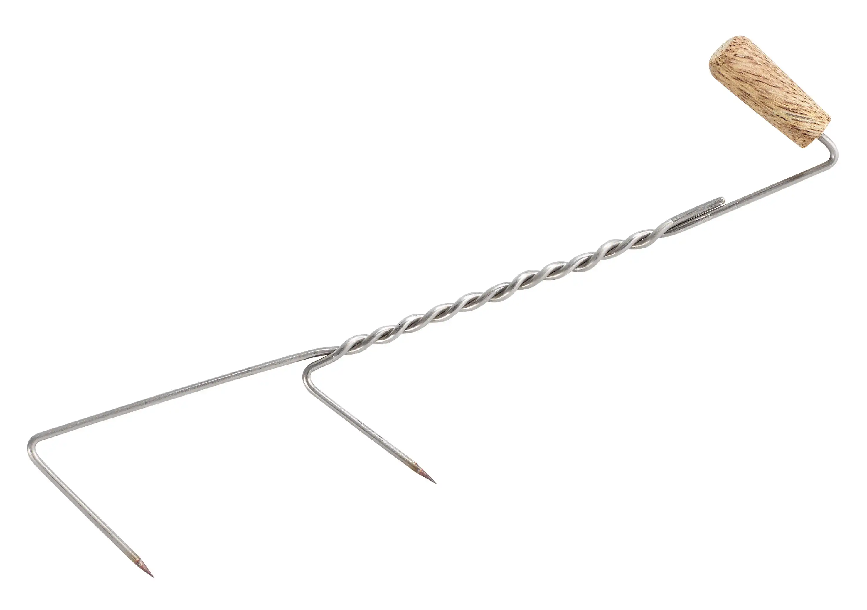 Balzer Edelstahl Räucherhaken Holzgriff