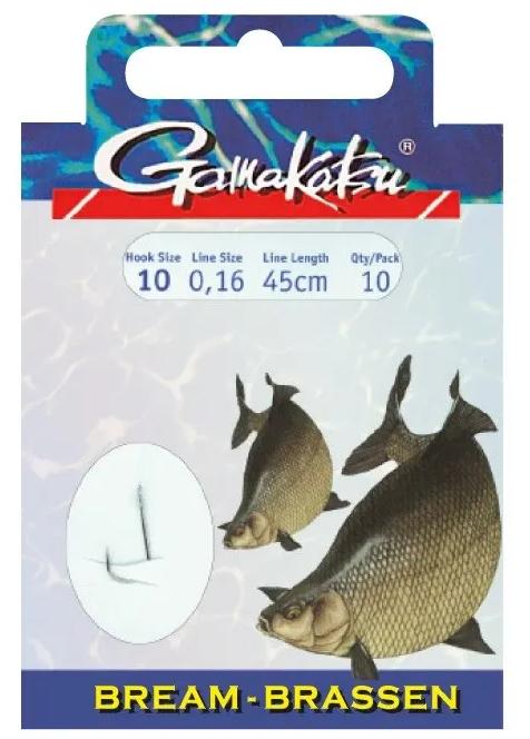 Gamakatsu gebundene Haken Brassen BKS-1310N #10 45cm 0,16mm