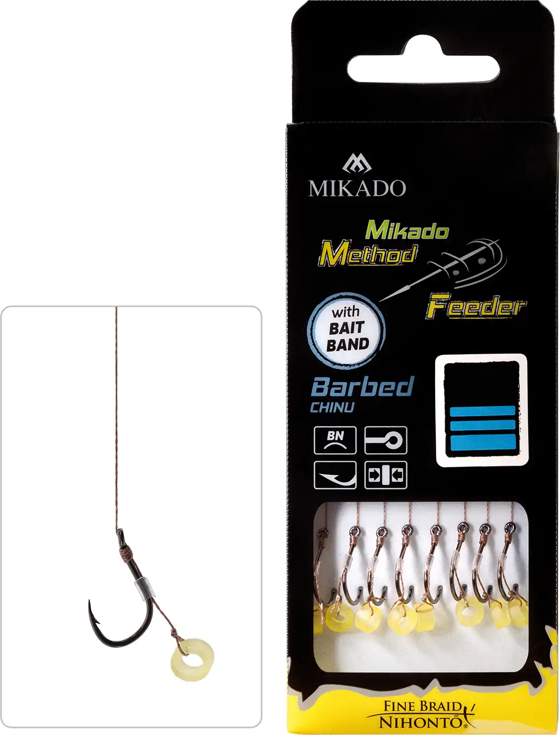 Mikado Method Feeder Rig Braid Pellet Band Chinu #10 10cm 0,12mm