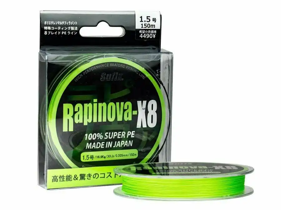 Sufix Rapinova X8 150m Green 0,10mm