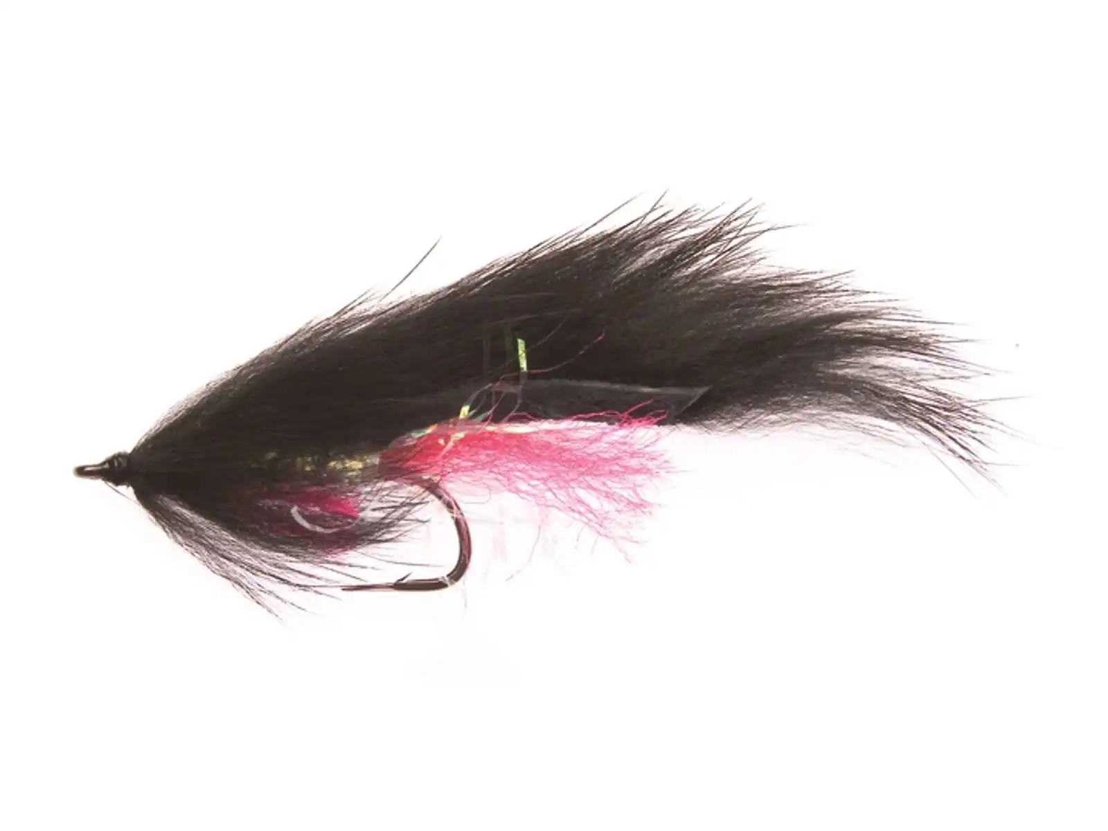 Unique Flies Zonker Minnow Black Daiichi 2421 #6