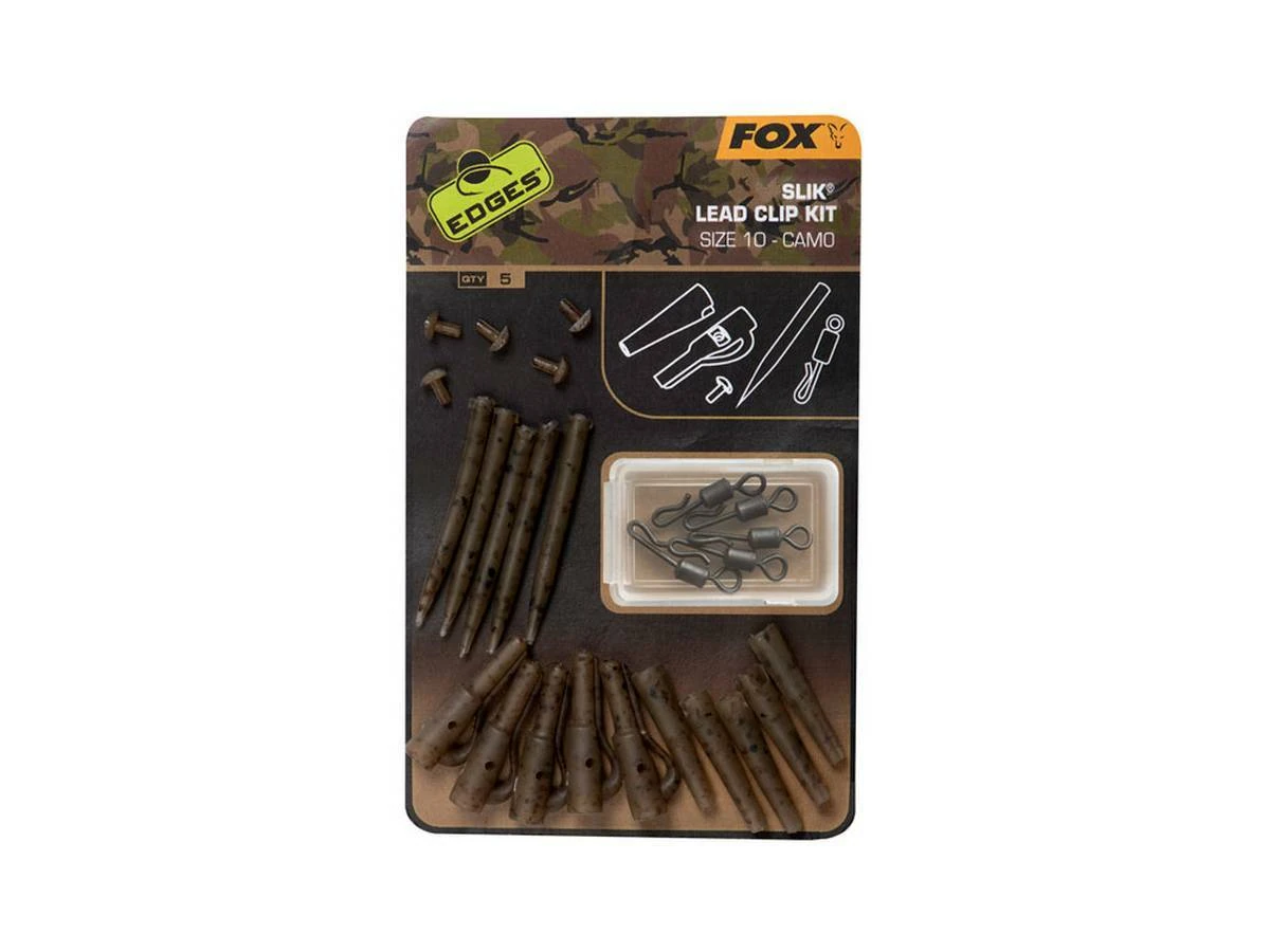 FOX Carp EDGES Camo Slik Lead Clip Kit #10